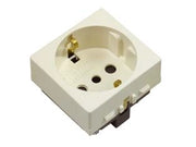 PRESA SICUREZZA SCHUKO P30 VENUS- - 2 poli+terra 16A SCHUKO P30 c/sicurezza (7048.D) - 3 pezzi MARLANVIL
