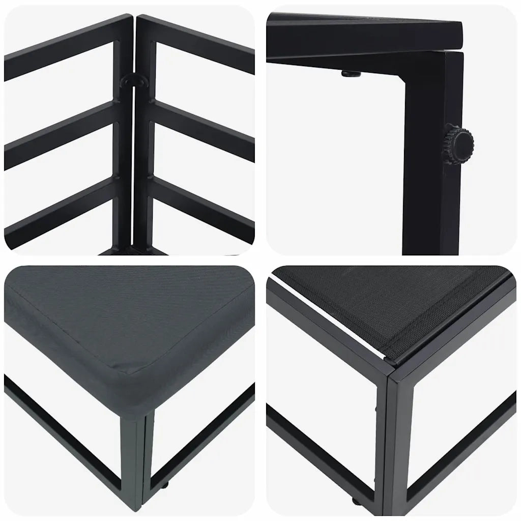 Mobili da Esterno Nero e antracite 71,5 x 71,5 x 71 cm Metallo CFW1897497