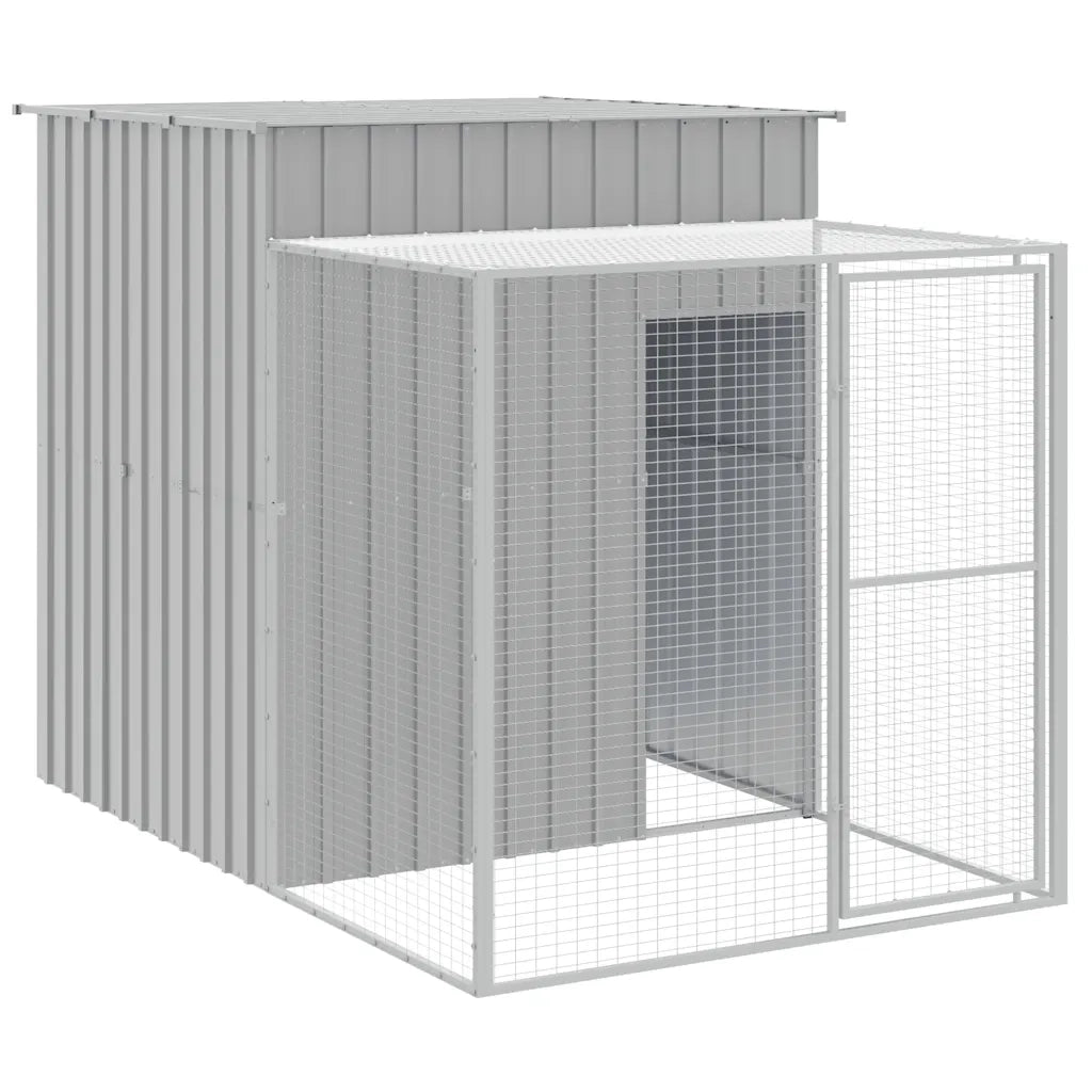 Pollaio Area Corsa Grigio Chiaro 165x251x181 cm Acciaio Zincato 172368