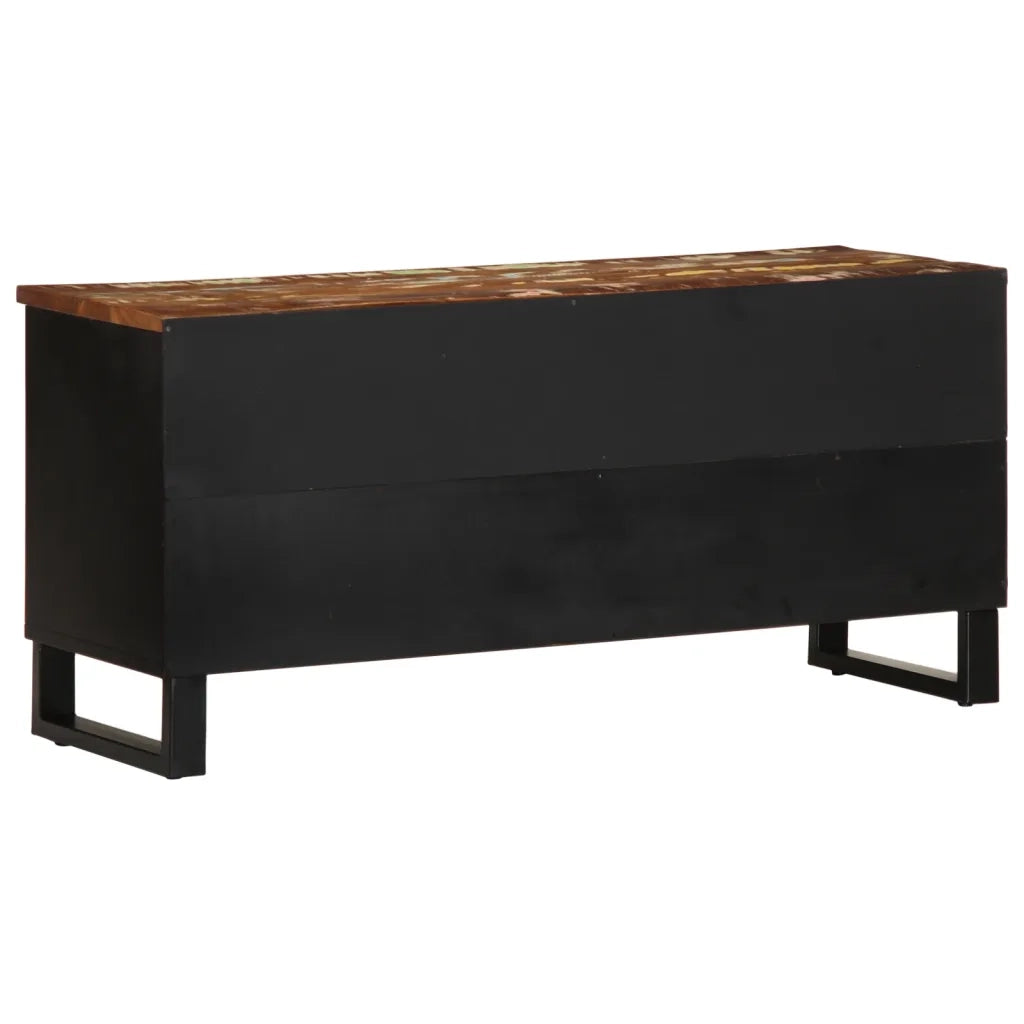 Mobile TV 100x33x46cm Legno Massello Recupero Legno Multistrato 351972