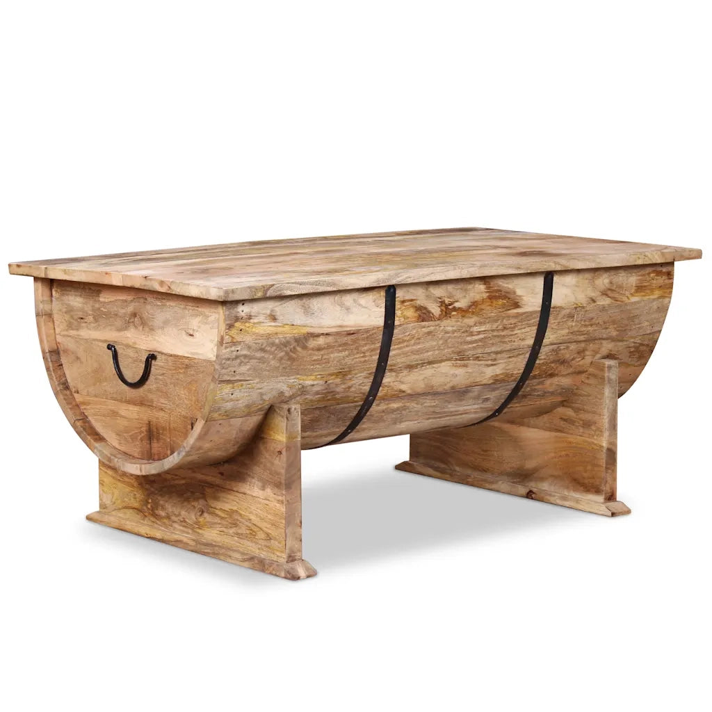 Tavolino da Salotto in Legno Massello di Mango 88x50x40 cm 243977