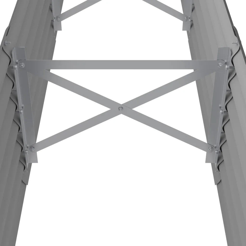 Fioriere | Cassetta per fiori | Letto Giardino Acciaio Zincato 224x40x36 cm Grigio