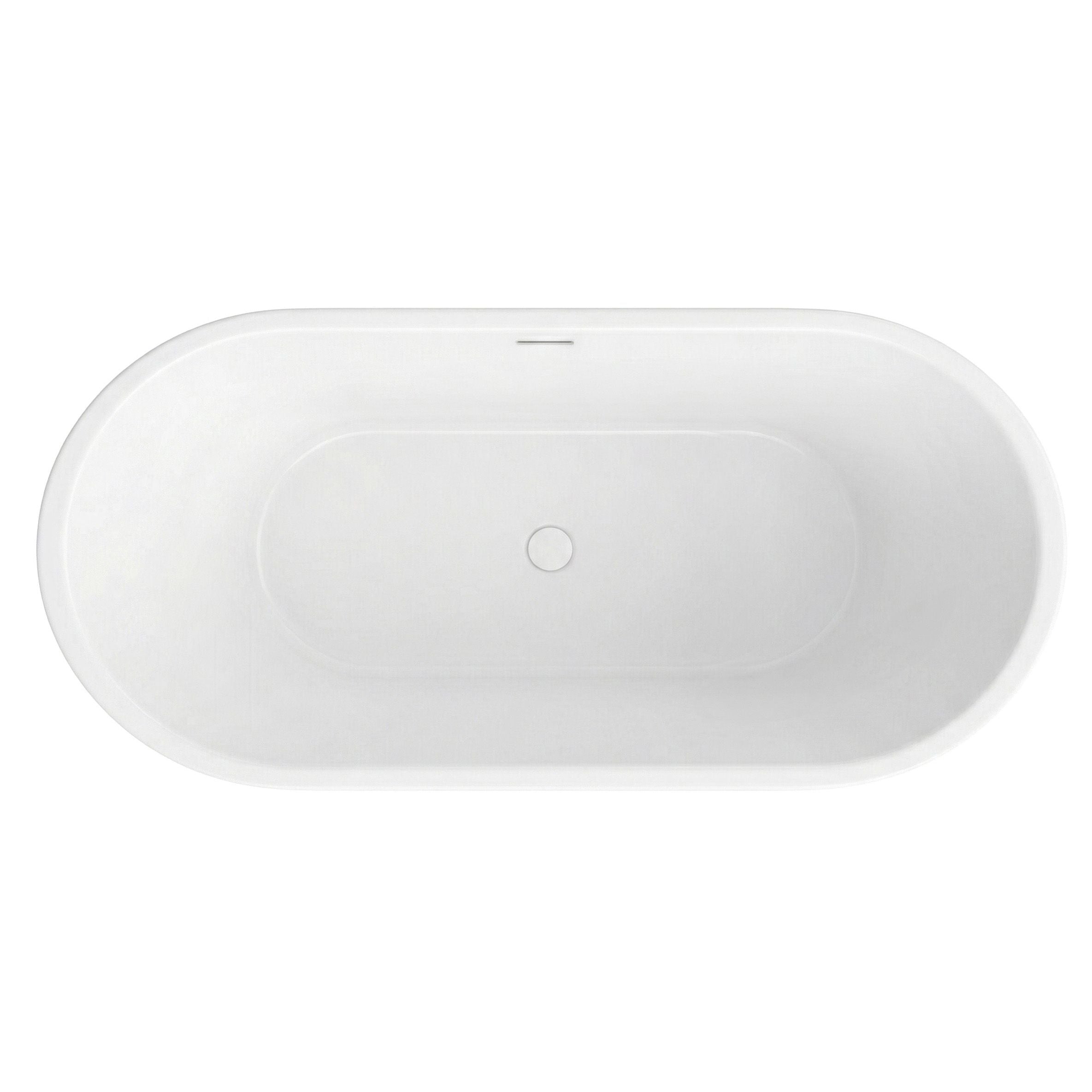 Vasca Da Bagno Freestanding In Acrilico Olivia 170 Copritappo nero