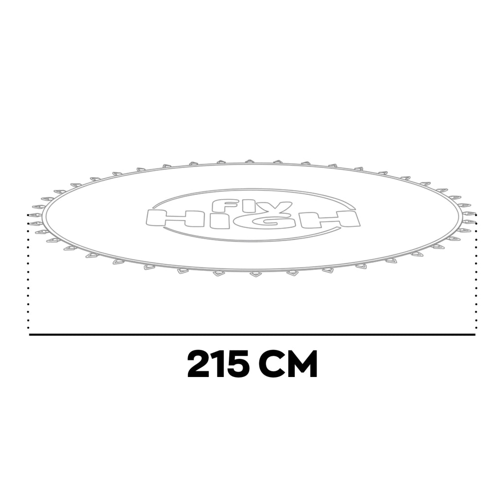 Jumpoo - Tappeto elastico di Ricambio per Trampolino Bambini Ø250 cm in Polipropilene Nero
