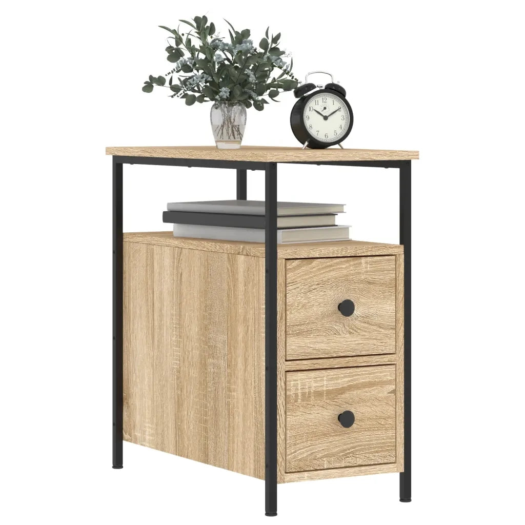 Comodini 2 pz-Set di 2 Tavolino da notte Rovere Sonoma 30x60x60 cm in Legno Multistrato 768805