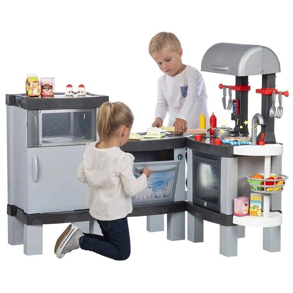 Trade Shop - Cucina Giocattolo Per Bambini Cooking Xl Modulabile Con Cibi Che Cambiano Colore -