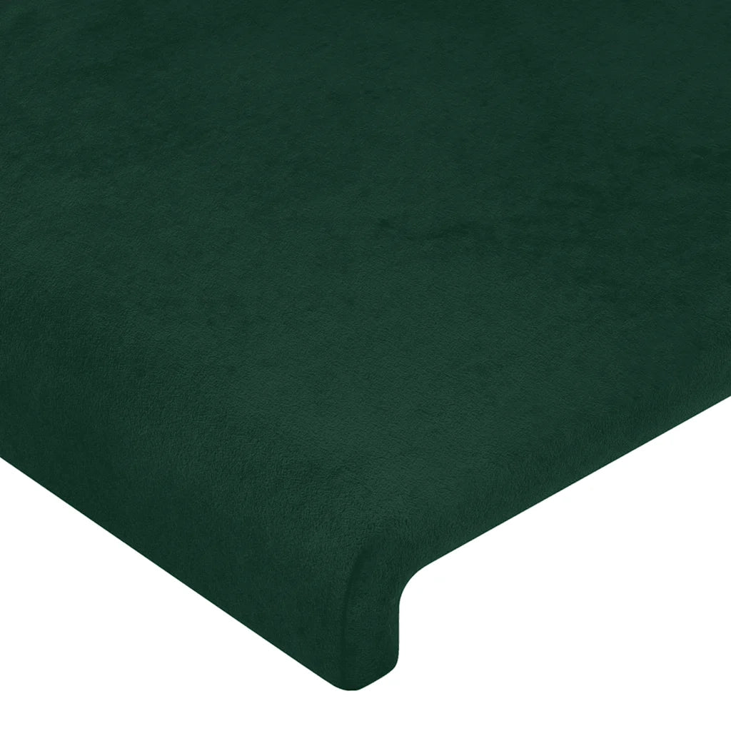 Giroletto senza Materasso Verde Scuro 140x200 cm in Velluto 3125638