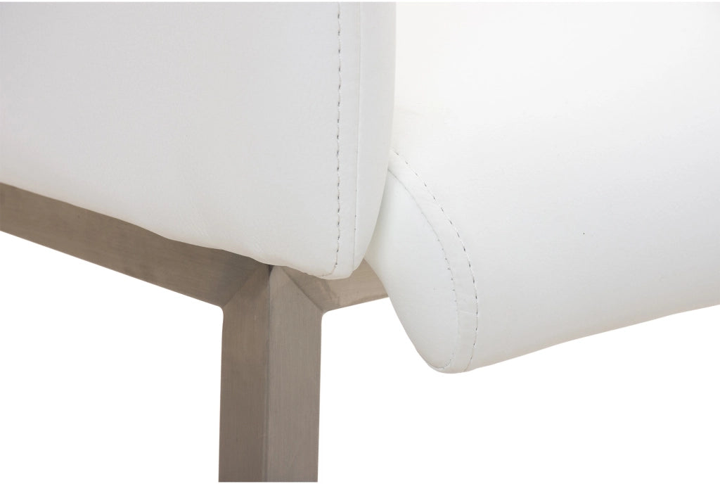 Sedia Magnus in similpelle bianco