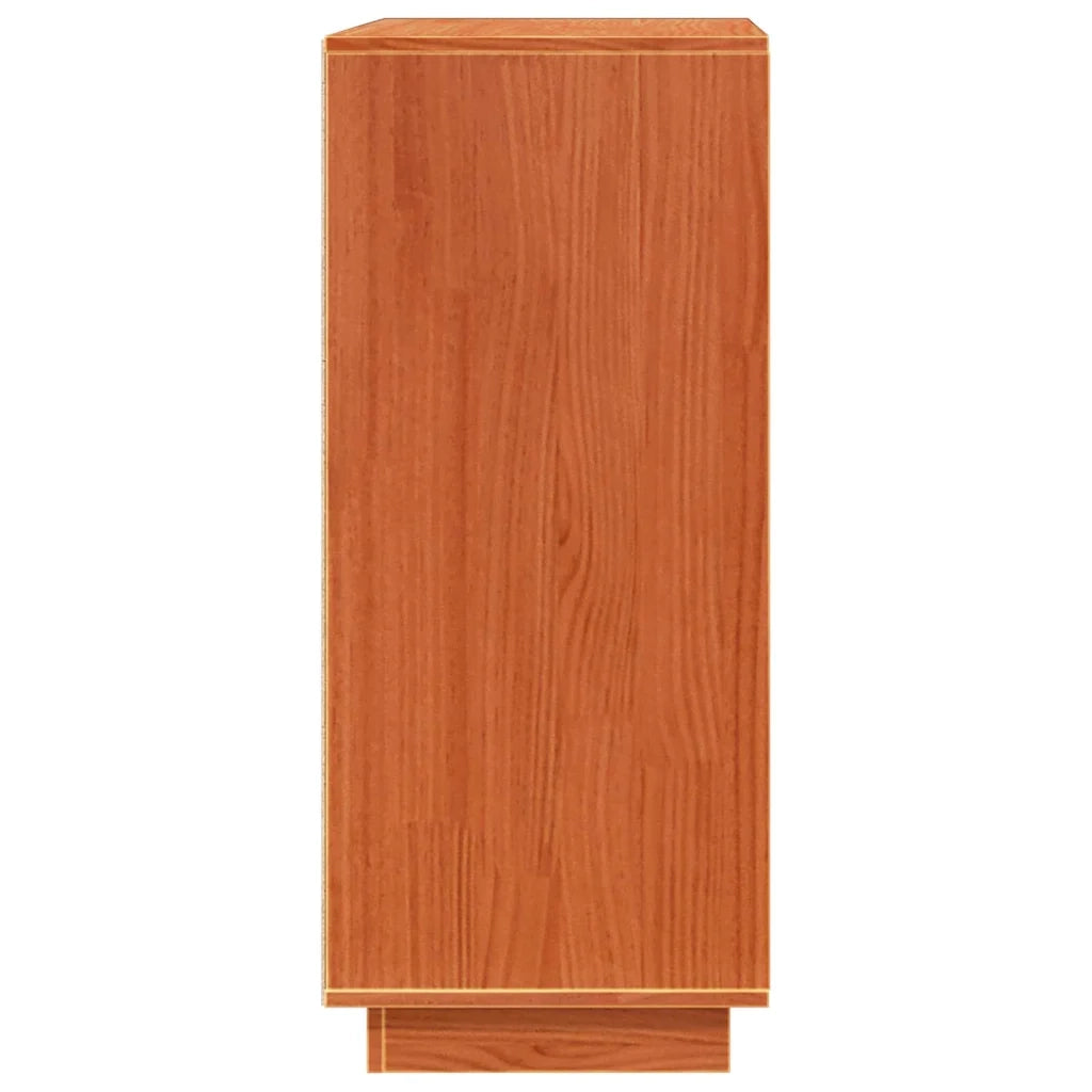 vidaXL Credenza Cera marrone 70 x 34 x 80 cm Legno di pino massello