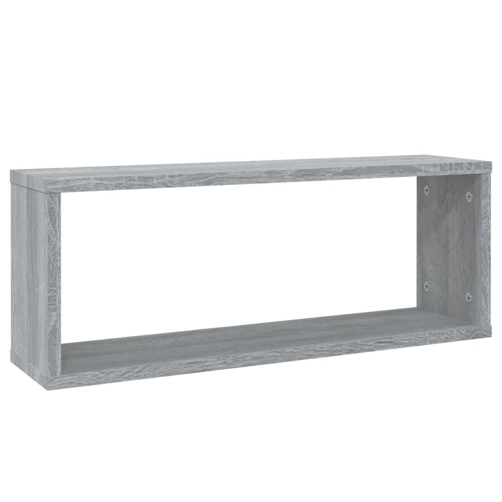 Mensole Cubo Muro 6 pz-Ripiani-Scaffale Grigio Sonoma 60x15x23 cm in Multistrato