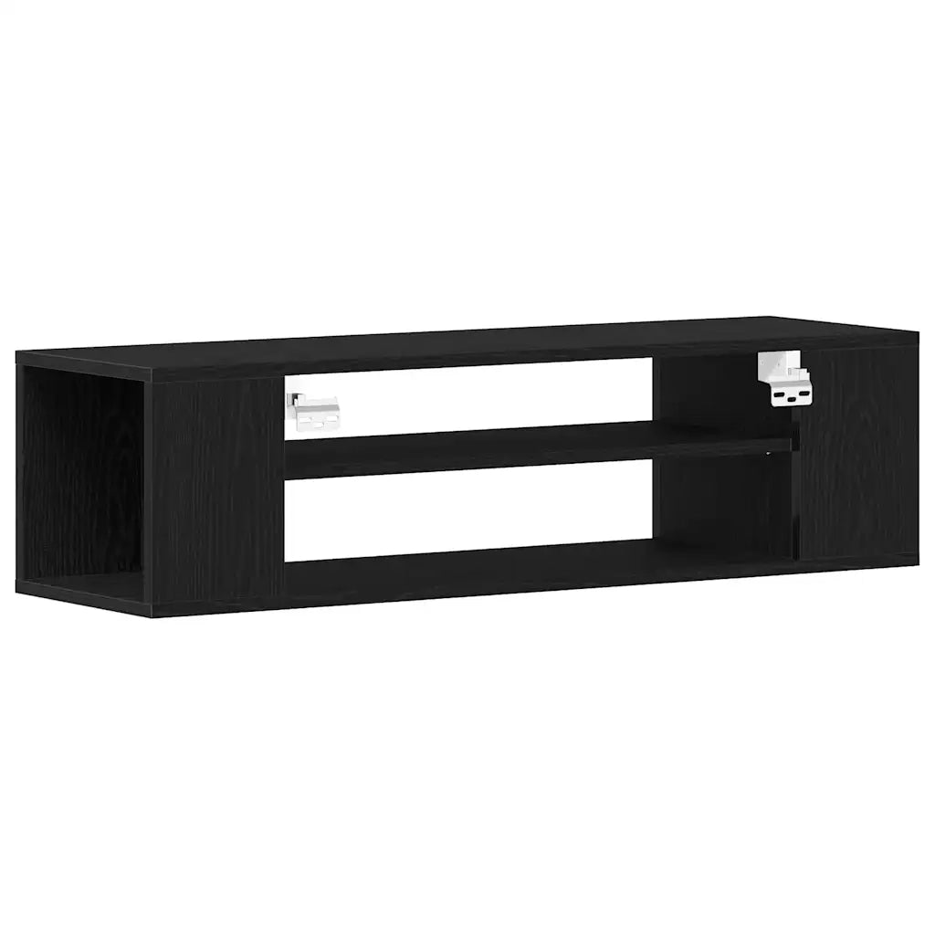 Mobile TV 100 x 30 x 26,5 cm Rovere Nero Legno ingegnerizzato 862600