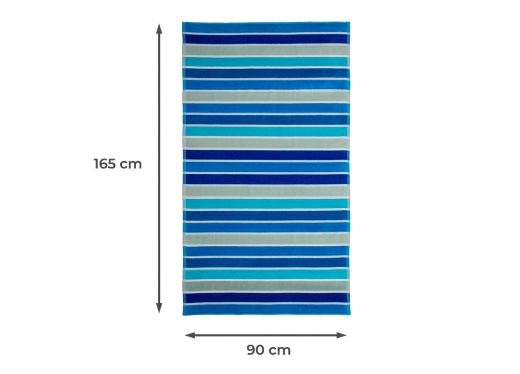 Telo Mare Jacquard Spugna Asciugamano Spiaggia Disegno Rayas - Telo Mare - Azzurro