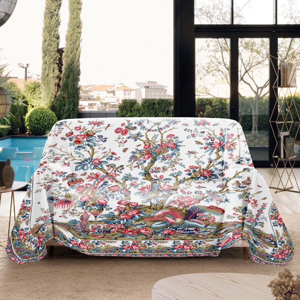 Telo Copritutto Matrimoniale Cotone 250x260 cm Grande Multiuso Copridivano Copriletto Arazzo Drappeggio Lavabile Resistente Disegno 7