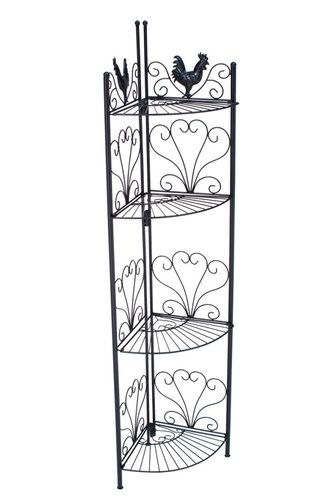 Scaffale Angoliera Marie in Ferro nero
