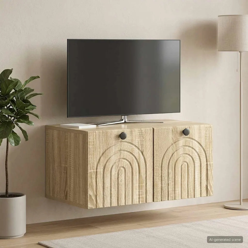 Mobile Porta TV da Muro Rovere Sonoma 59,5 x 41 x 30 cm 898167