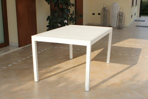 Tavolo Milo 150x90x74 h cm in Alluminio Bianco