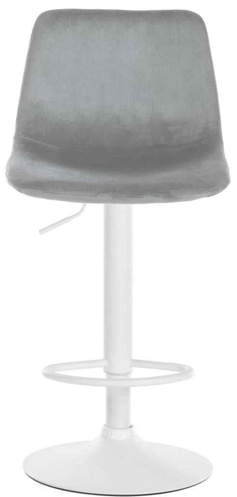 Sgabello Divo Velvet grigio,bianco