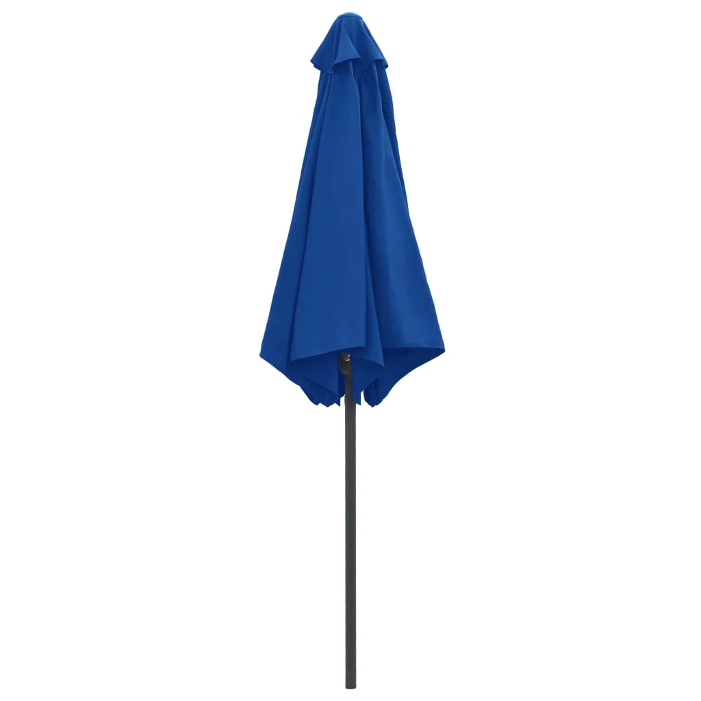 Ombrellone da esterno e palo in alluminio 270 x 246 cm azzurro 02_0008287