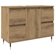 Mobiletto da Bagno | Armadio da bagno Rovere Artigianale 80x33x60 cm in Truciolato