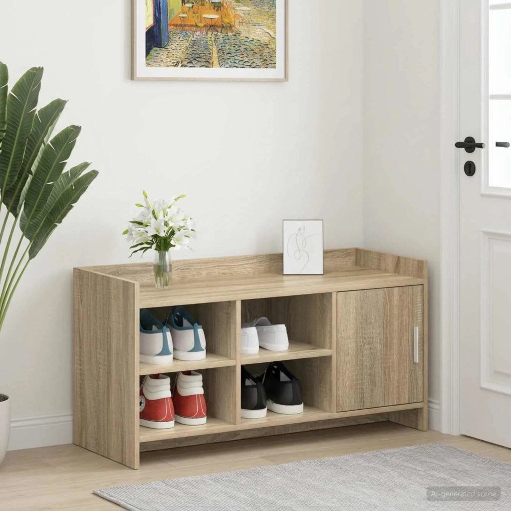 Mobile per scarpe con porta Rovere Sonoma 100 x 39,5 x 51 cm 8011357