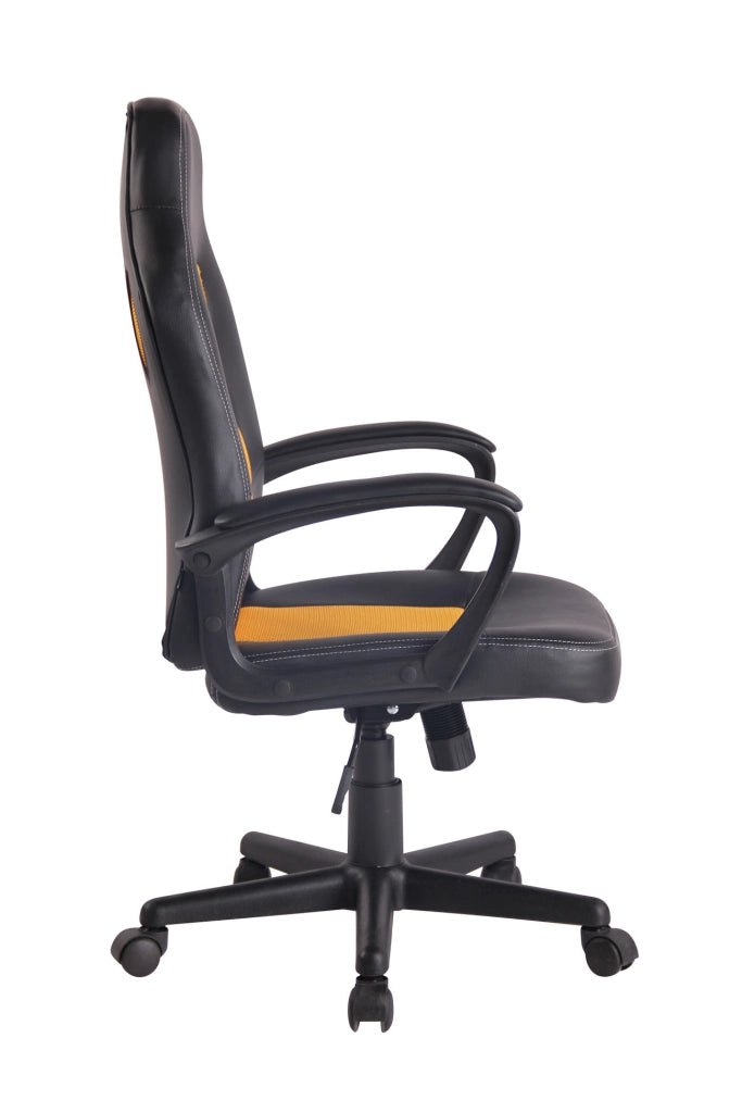 Sedia Gaming Elbing In Similpelle Nero/giallo