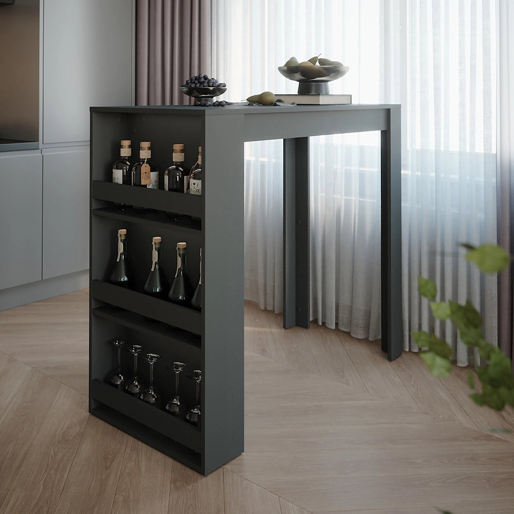 Vicco Tavolo da bar Antracite 57 x 117 cm
