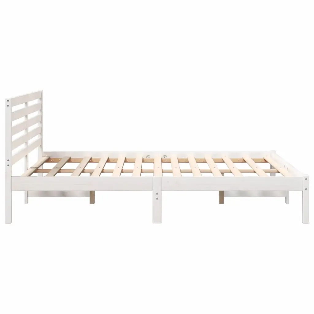 Struttura del letto Bianco 120 x 190 cm Pino massello