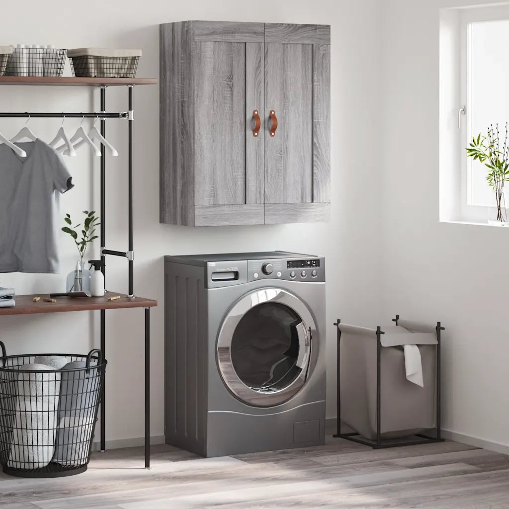 Mobile a Parete Grigio Sonoma 69,5x34x90 cm Legno Multistratocod mxl 81492