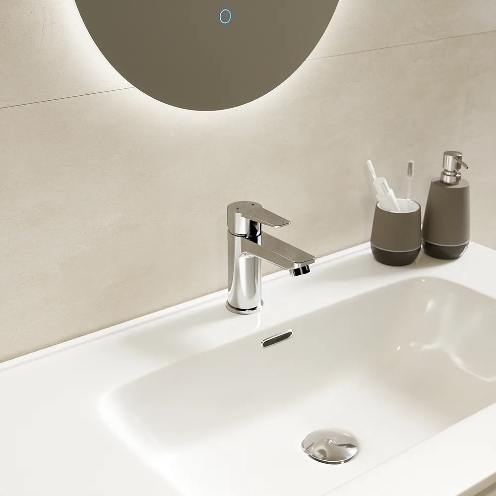 Set miscelatori: lavabo bidet senza scarico ed esterno vasca c/rubinetto cromato | Jane