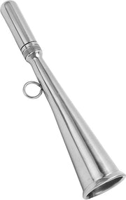 Manuale klaxon a mano da 176 mm in acciaio inossidabile 304 con fischio acustico - Accessori nautici - Klaxon di emergenza o di riserva per piccole imbarcazioni.