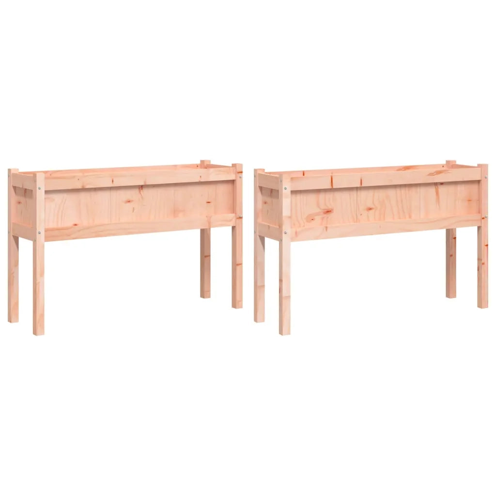 Fioriere da Giardino 2 pz con Gambe Legno Massello di Douglas 837571