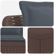 Divano da Giardino 4 Posti con Cuscini Aspetto Rattan PP 3443985