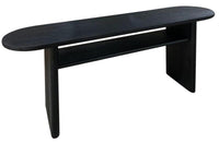 Consolle  160x40x80 cm in Legno Empire Ovale Nero