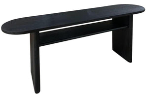 Consolle  160x40x80 cm in Legno Empire Ovale Nero