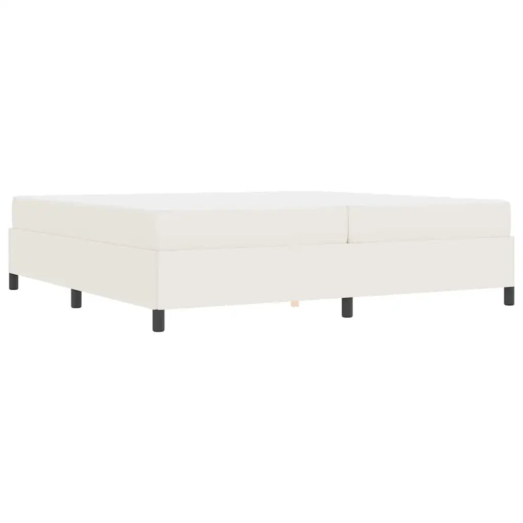 Struttura del letto con materasso Crema 200 x 200 cm Tessuto 3399142