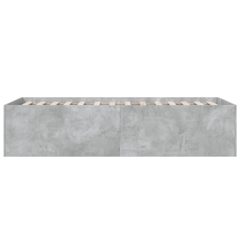 Giroletto-Struttura Letto Grigio Cemento 75x190 cm in Legno Multistrato 217665