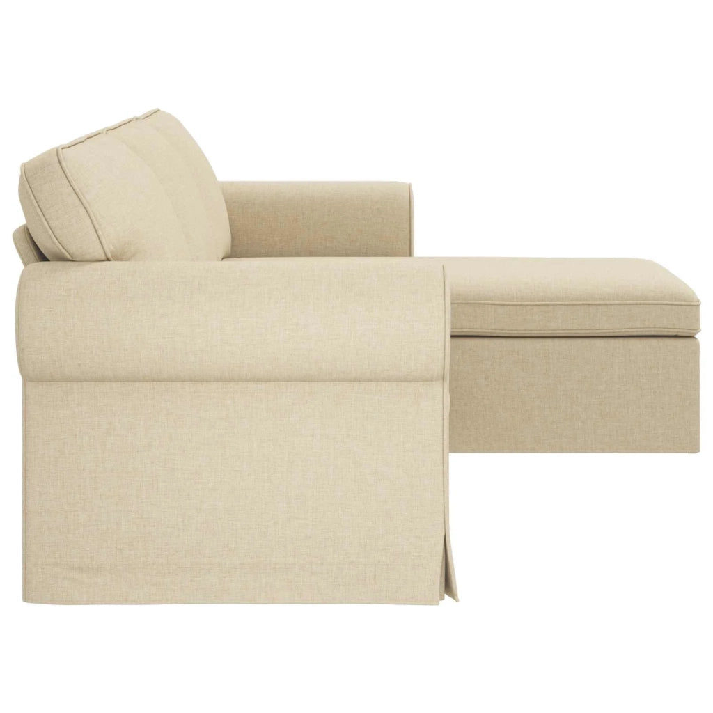 Divano Crema 245 x 138 x 80 cm Tessuto