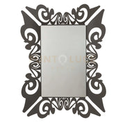 Specchio da parete decorato Vanity Nero
