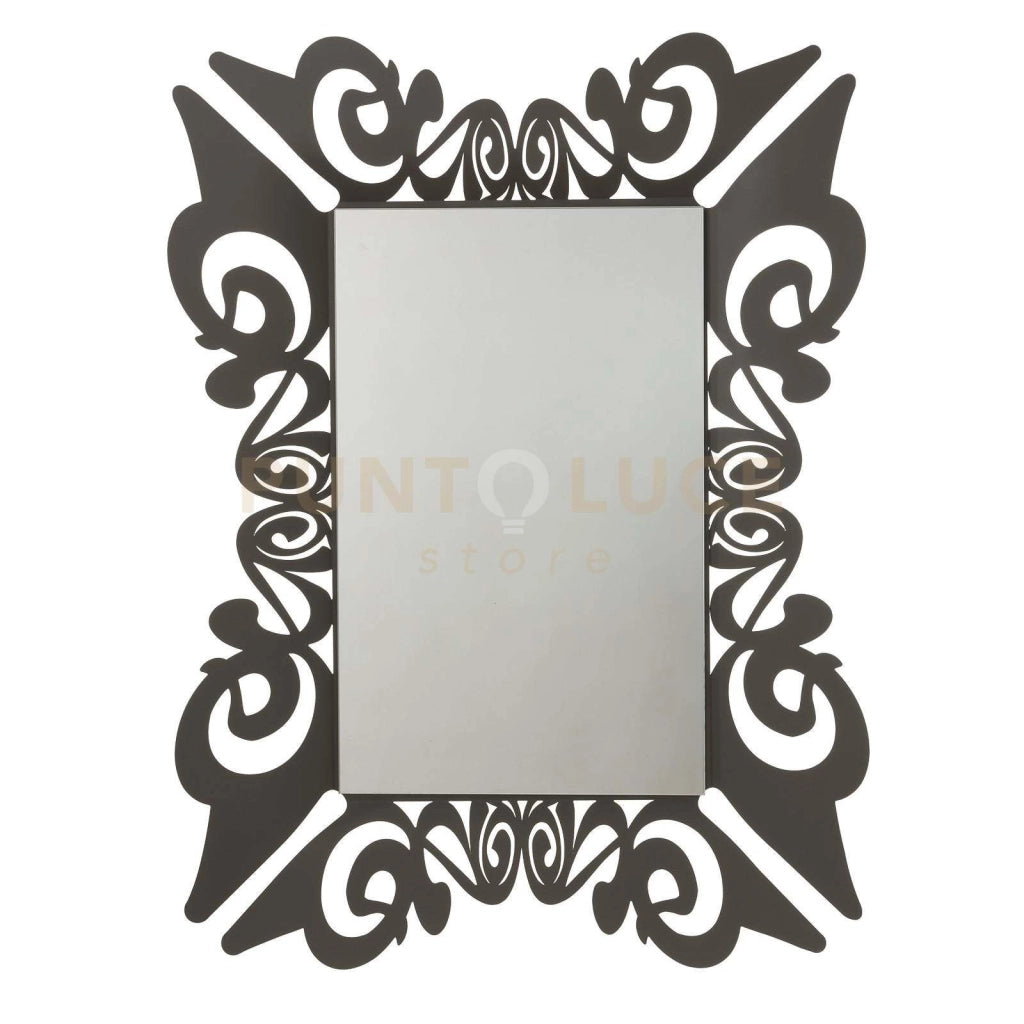 Specchio da parete decorato Vanity Nero