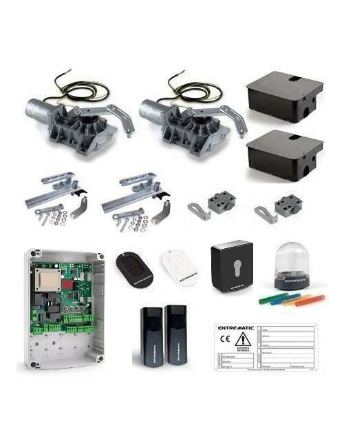 KIT AUTOMAZIONE CANCELLO DUE ANTE BATTENTI INTERRATO 3,5MT CUBIC DITEC DOITCBL