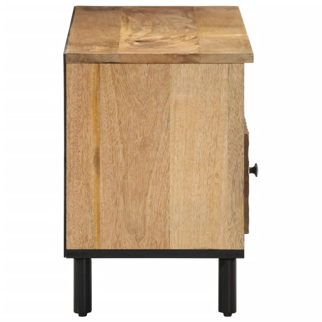 Mobile TV multimediale mensola TV credenza TV per sala da pranzo soggiorno camera da letto 100 x 33 x 46 cm legno massello di mango marrone 02_0025459