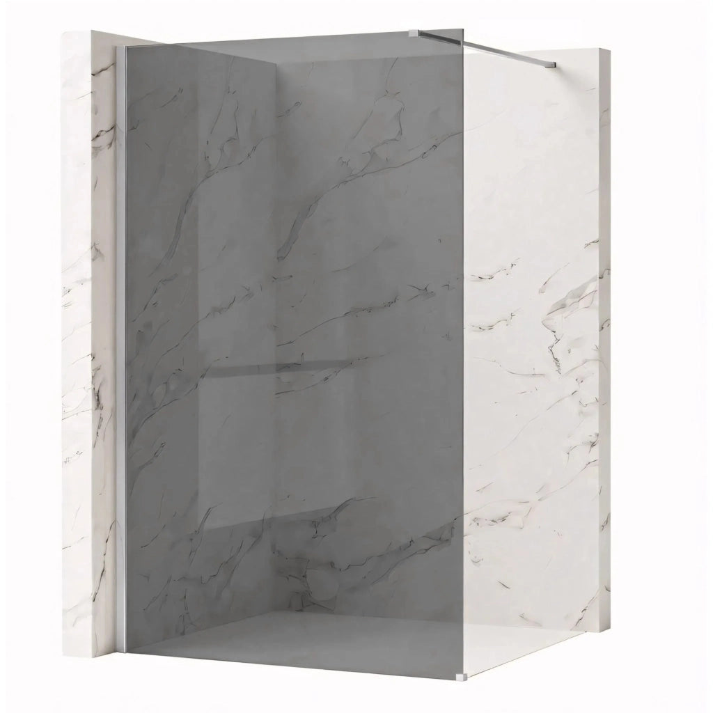 Parete Doccia Rea Flexi Grey / Chrome 90