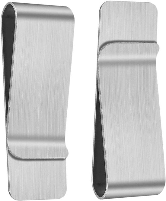 Cassetti per Banconote in Acciaio Inossidabile Premium - 2 Pack - Porta Documenti, Carte di Credito e Visite
