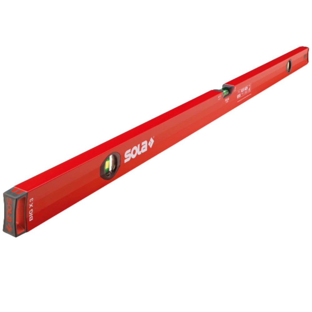 Big x 3 livella in alluminio a bolla d'aria tubolare rossa *** lunghezza 120, confezione 1