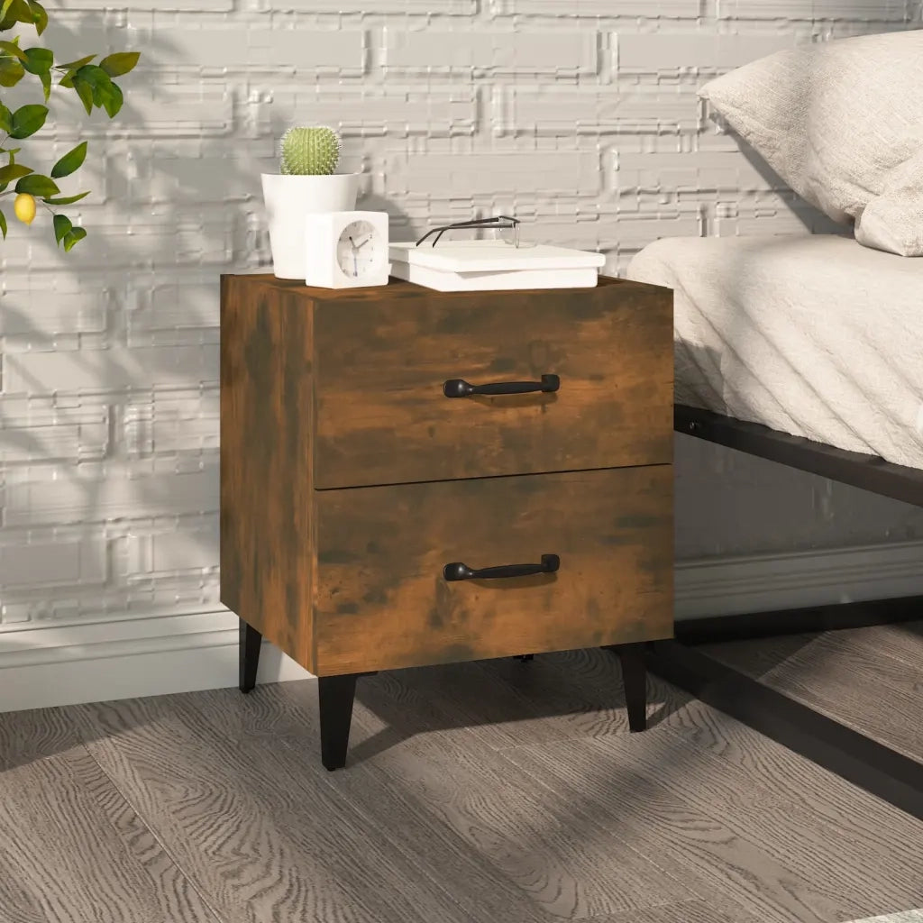 Comodino-Tavolino da notte Rovere Fumo 40x35x47,5 cm
