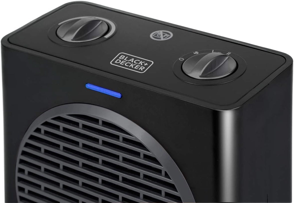Black+decker bxsh1500e termoventilatore, 1500 w, plastic, nero ceramico da pavimento spegnimento automatico