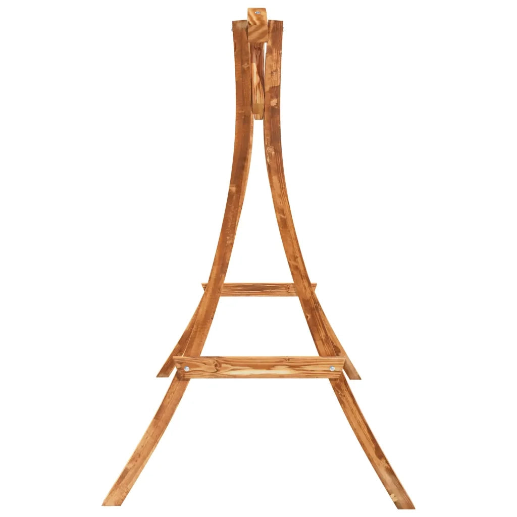 Sedia a Dondolo con Cuscino Massello di Abete Finitura in Teak 3200618