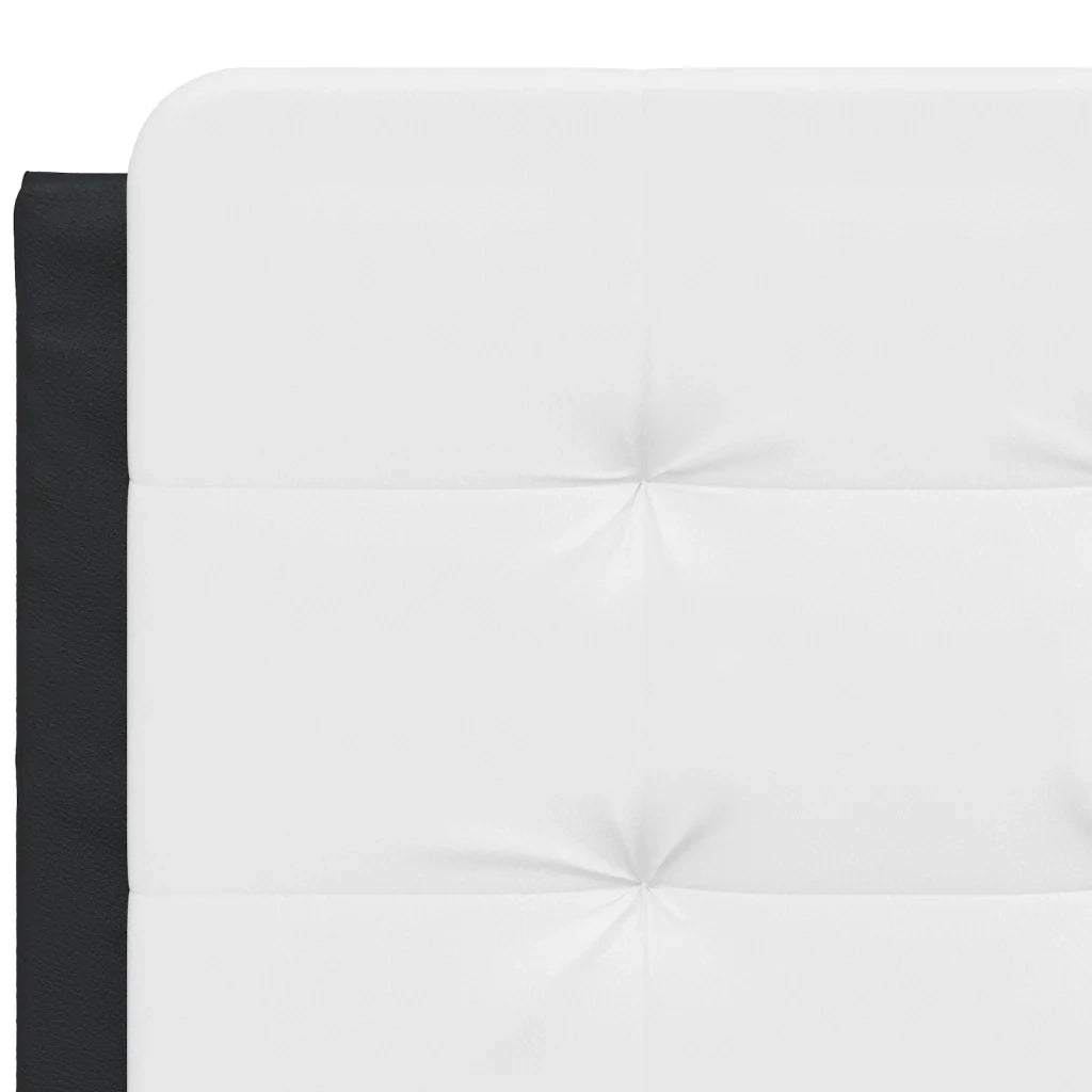 Giroletto senza Materasso Zadar Nero e Bianco 120x200 cm in Similpelle 3208857