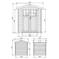 Casetta da Giardino in Legno per Esterni - L236xL226xA218 cm/ 4,33 m2 - TIMBELA M369F