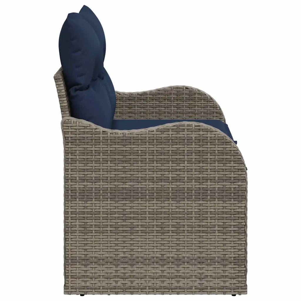 Divano da giardino con cuscino 121 x 62 x 69 cm polyrattan 42006729